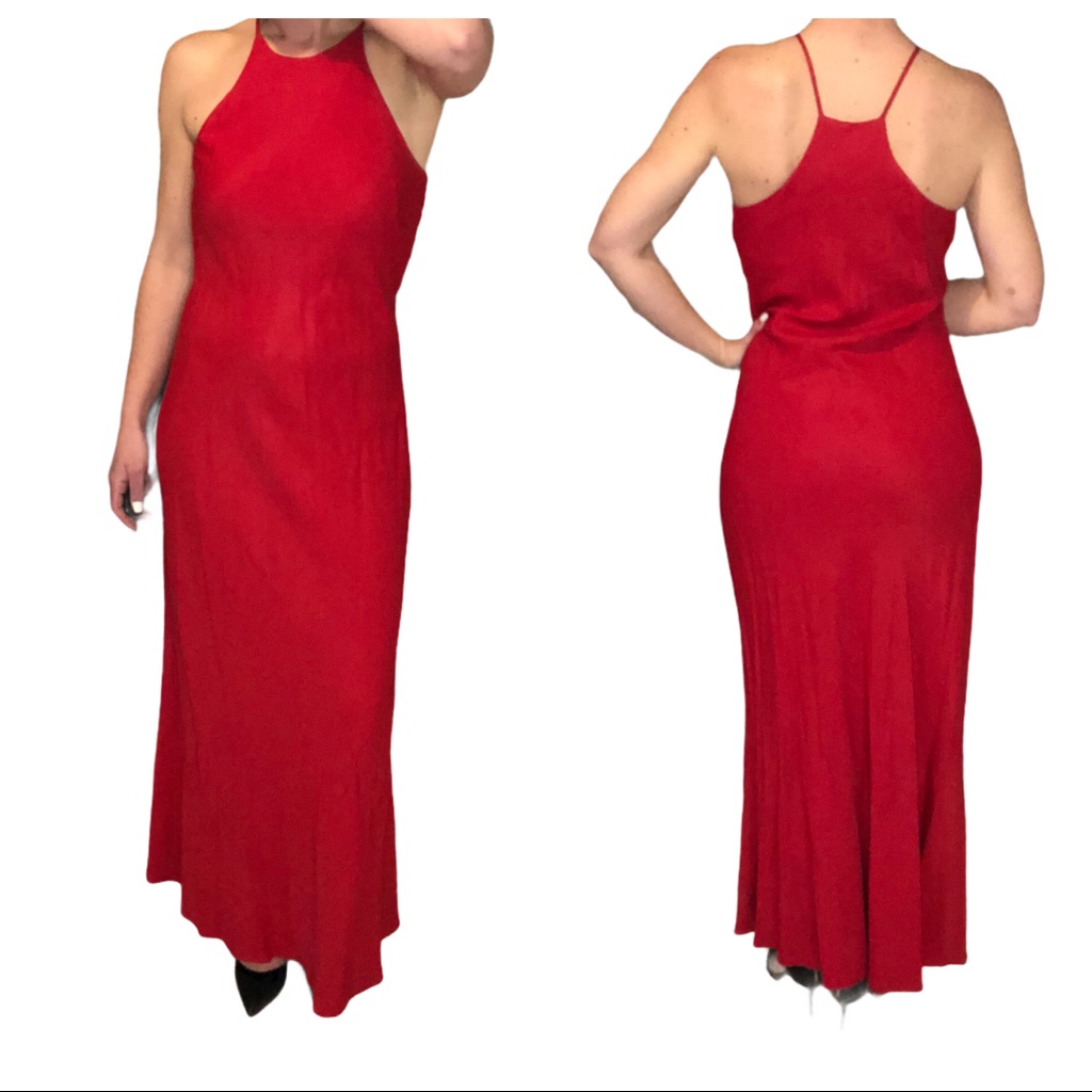 Vintage Red All That Jazz Formal Full Length Dress